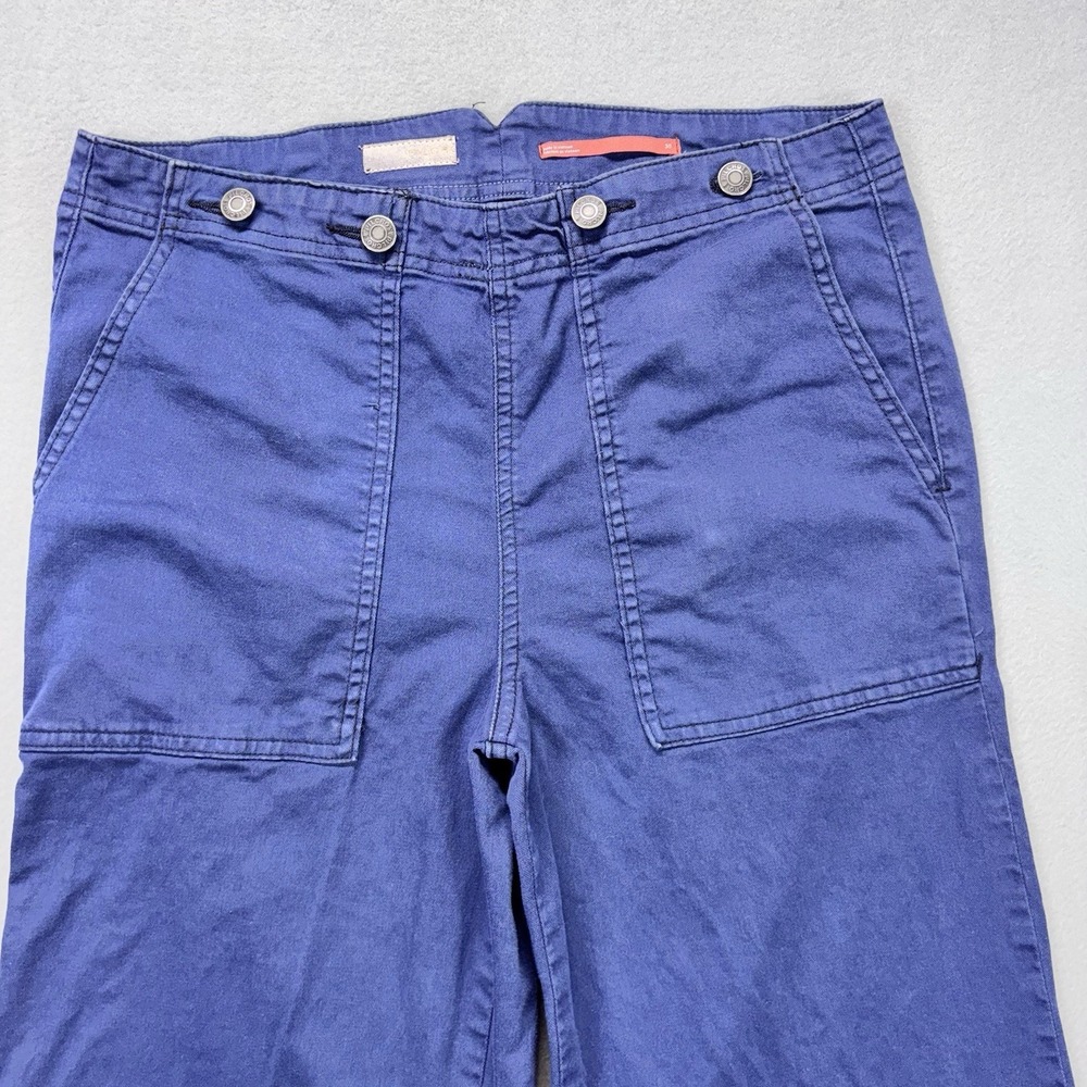 Pilcro Pants Womens Sz 30 Wide Leg Buckle Back Blue Hippie Boho Stretch Hipster - Picture 4 of 13